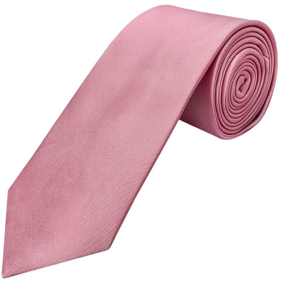 Plain Dusty Pink Satin Classic Men's Tie