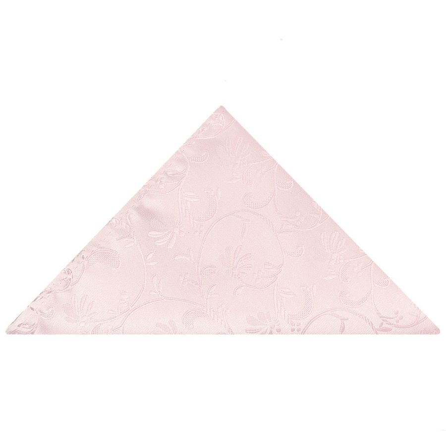 Blush Pink Floral Men's Cravat Tie and Pocket Square Set