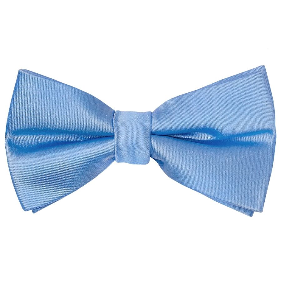 Pre Tied Steel Blue Boys Bow Tie Age 4-7