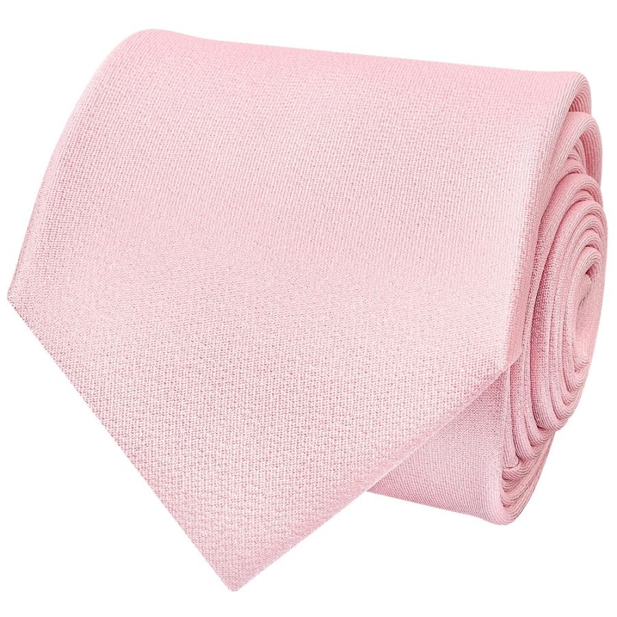 Plain Blush Pink Silk Classic Men's Tie