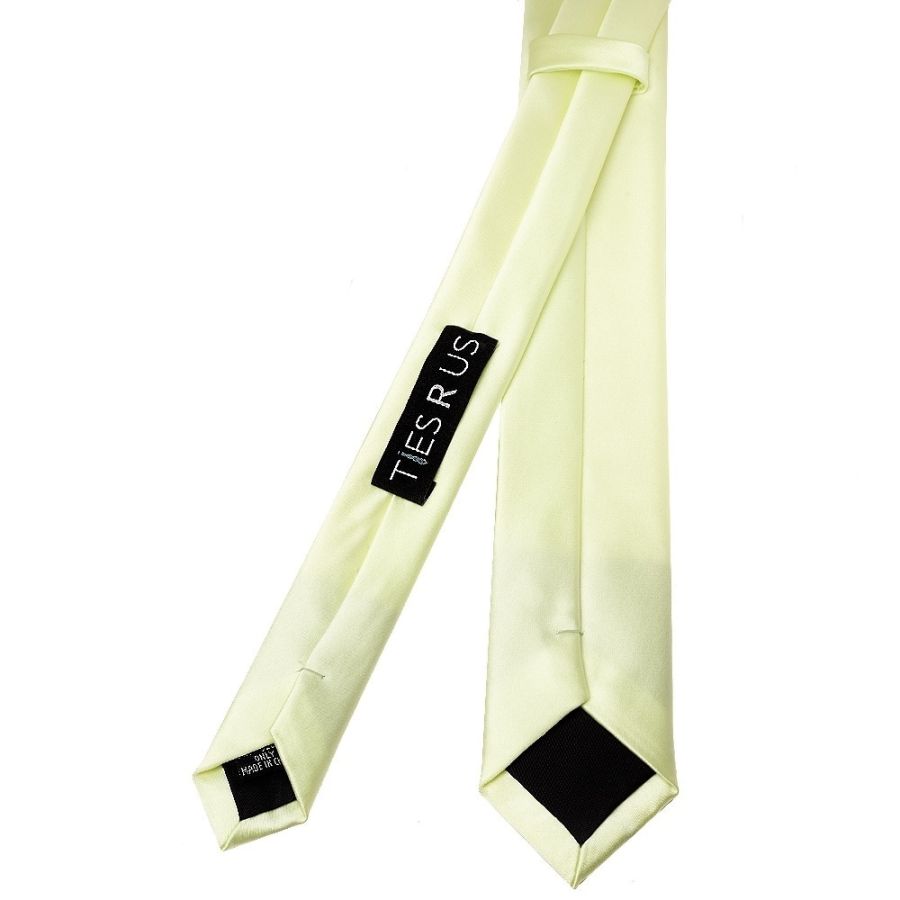 Plain Willow Green Satin Skinny Men Tie and Pocket Square Set