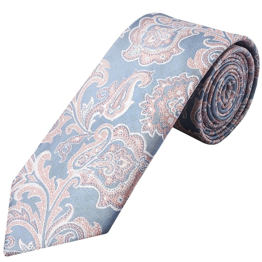 Blue and Pink Paisley Classic Men's Tie