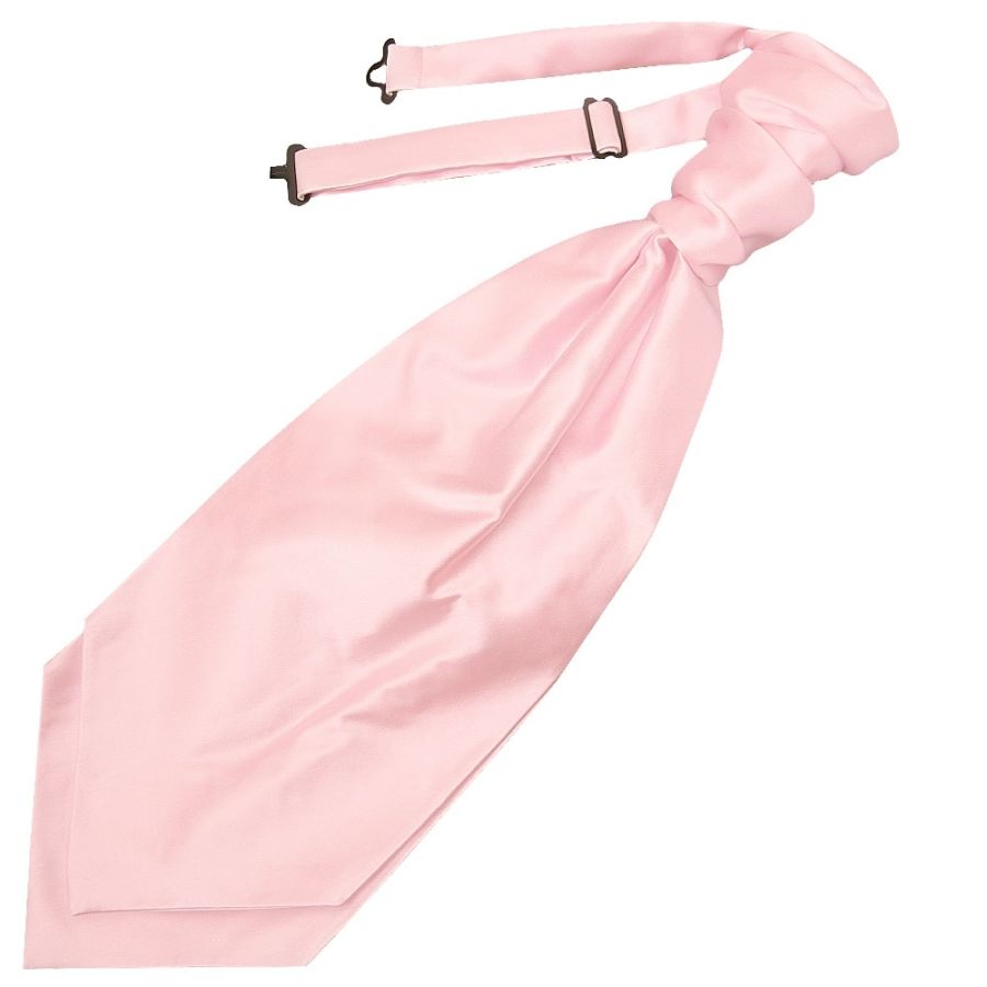 Plain Blush Pink Satin Men's Cravat Tie