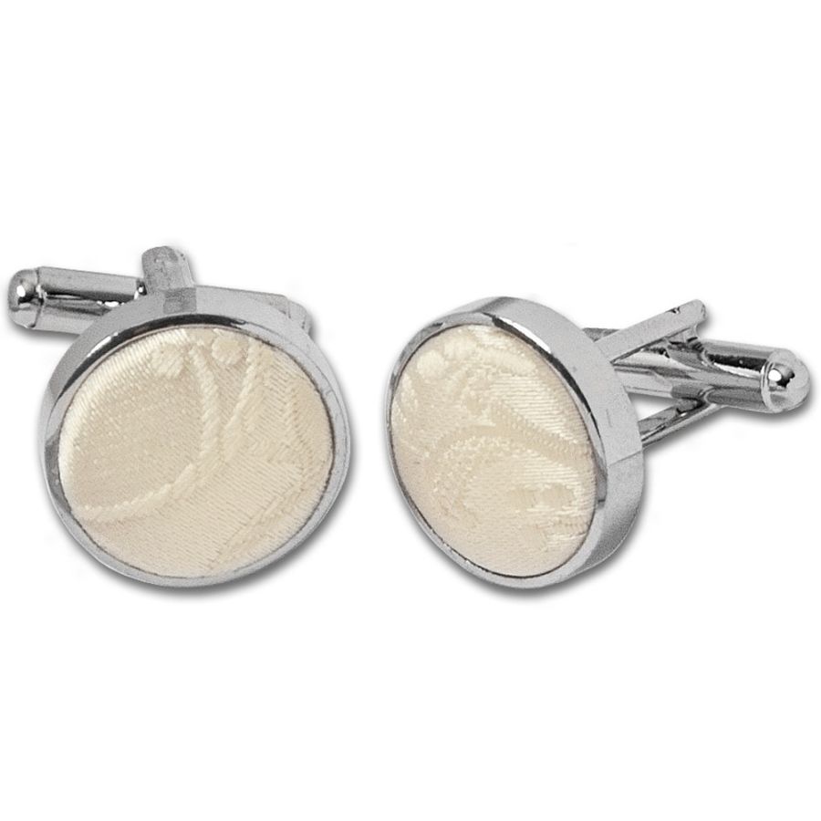 Ivory Floral Cufflinks