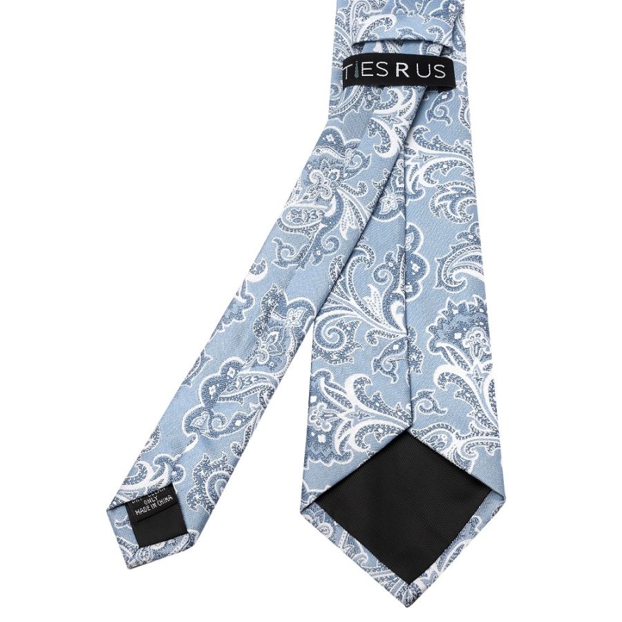 Blue and Silver Paisley Classic Men's Tie
