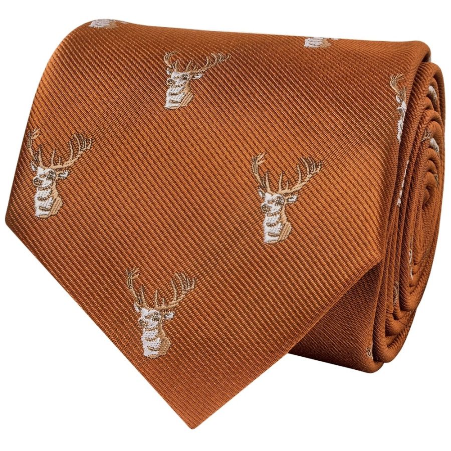 Burnt Orange Deer Head Classic Men's Tie