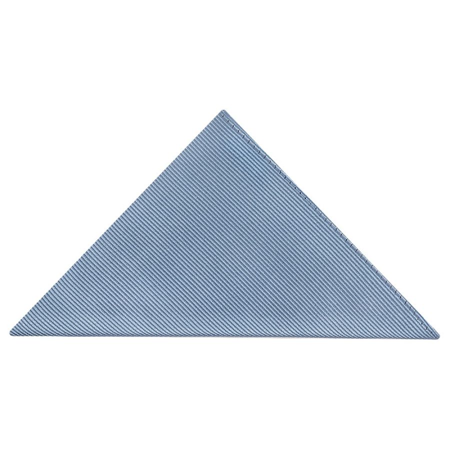 Light Blue Silk Twill Skinny Mens Tie and Pocket Square Set