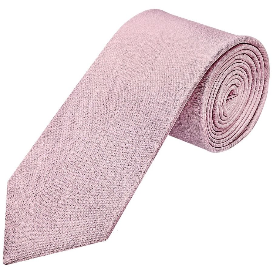 Plain Lilac Pink Silk Classic Men's Tie and Pocket Square Set
