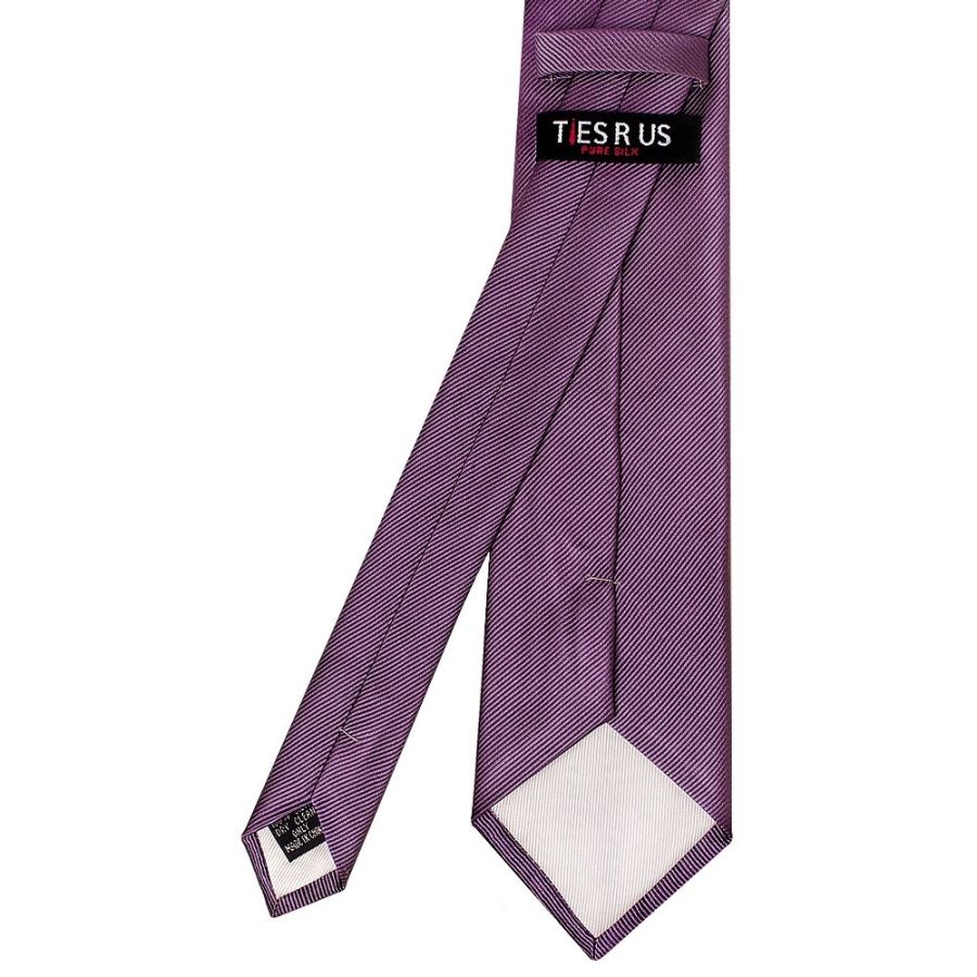 Mauve Silk Twill Classic Men's Tie and Pocket Square Set