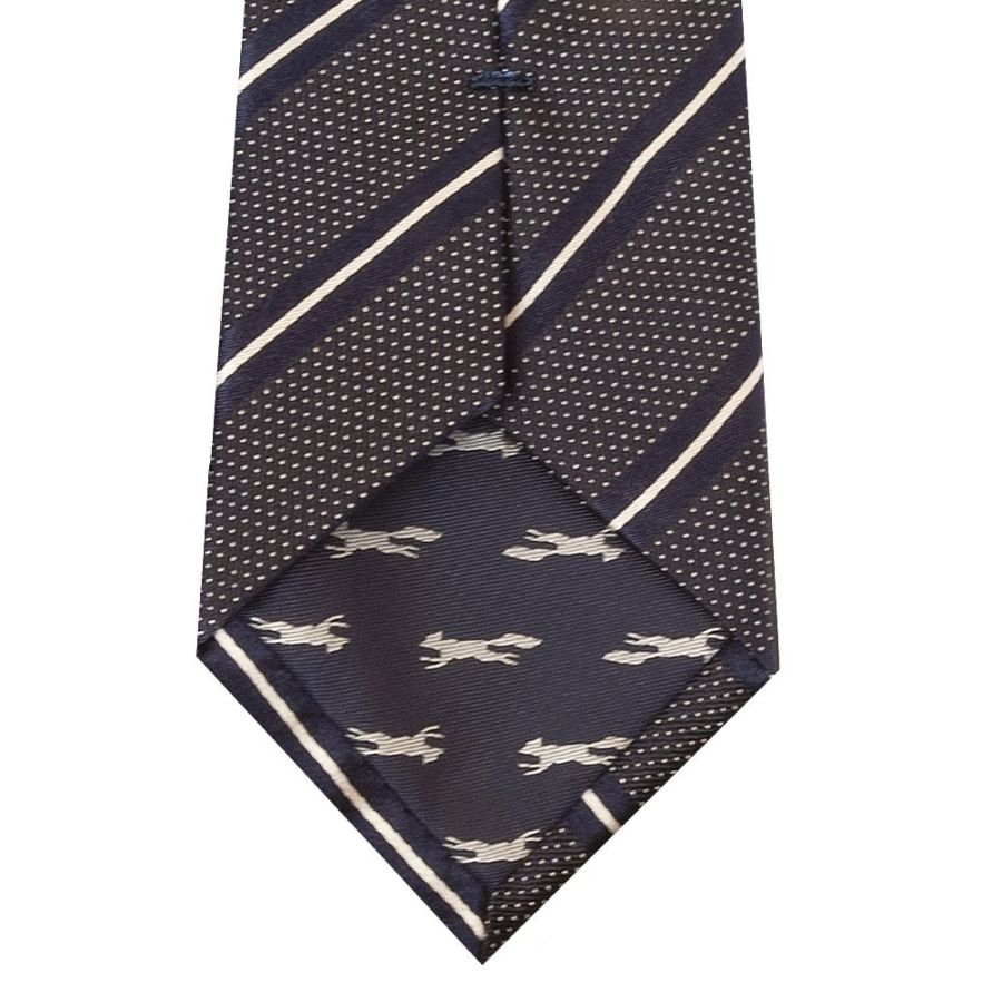 Navy Fine Stripe Classic Men's Silk Tie