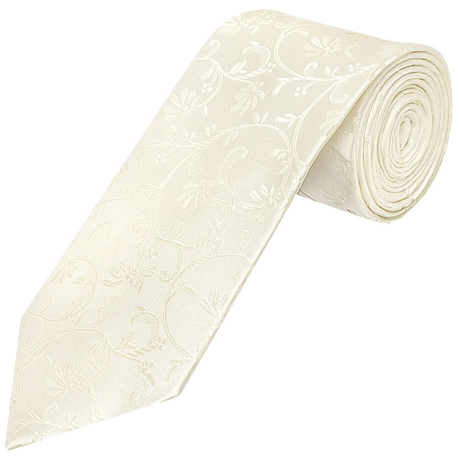 Ivory Floral Classic Men's Tie