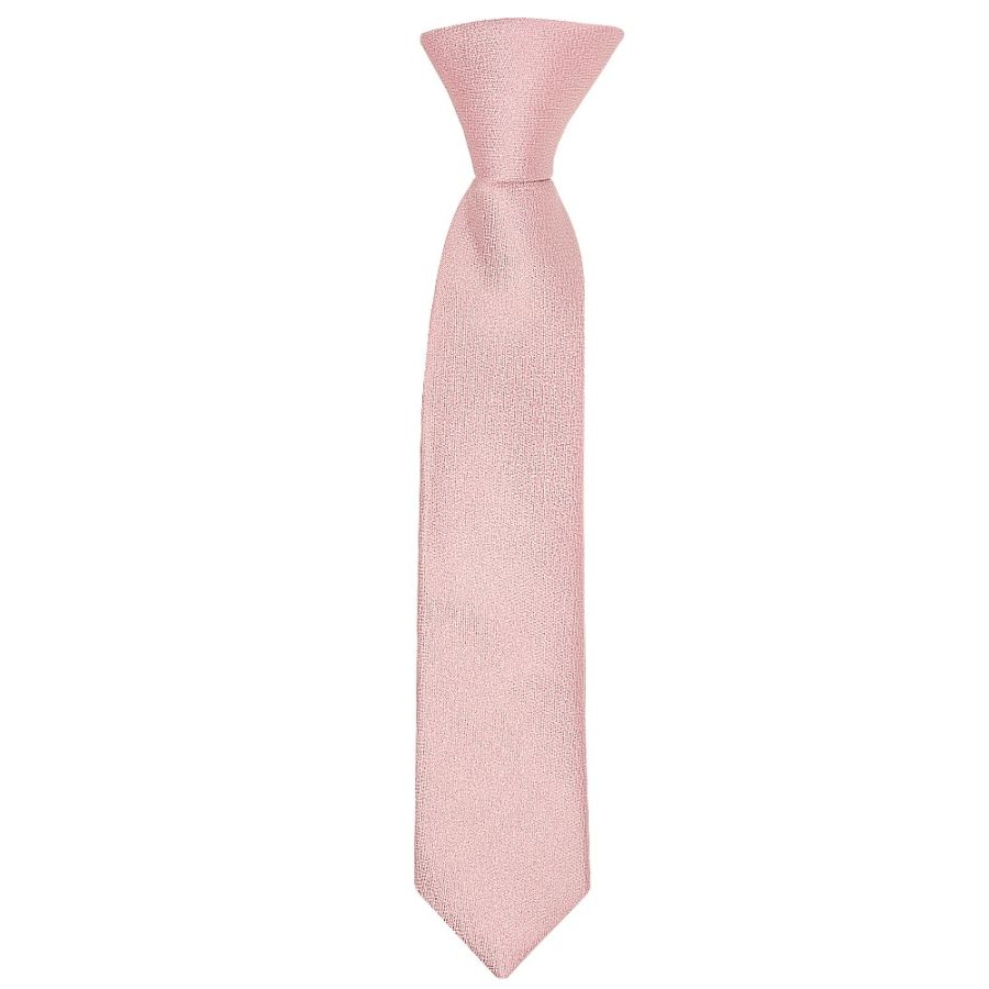Pre Tied Dusty Rose Silk Boys Tie Age 4-7