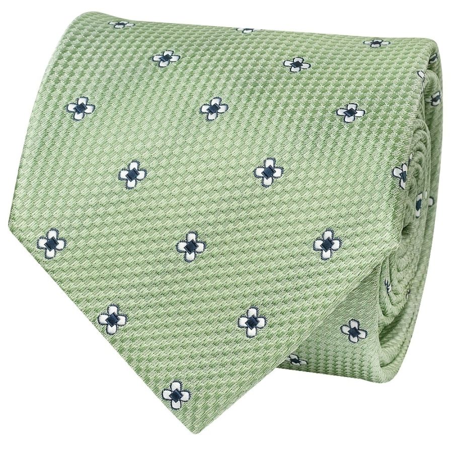 Green Petal Classic Men's Tie and Pocket Square Set