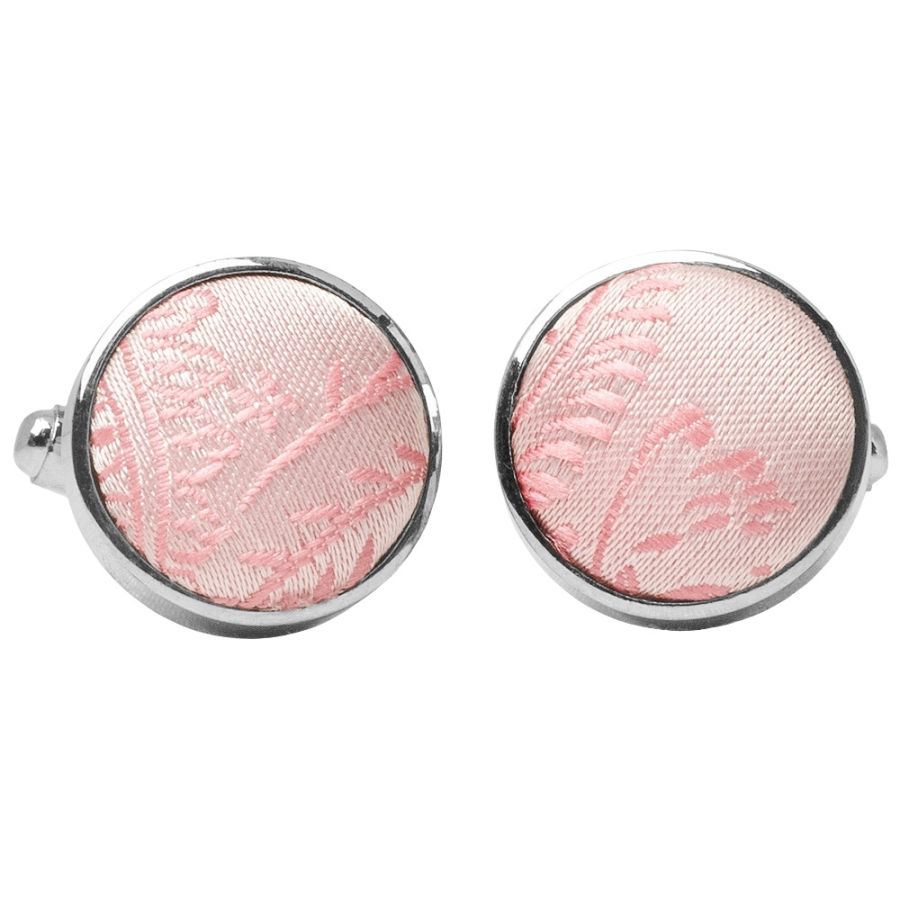 Light Pink Paisley Cufflinks 