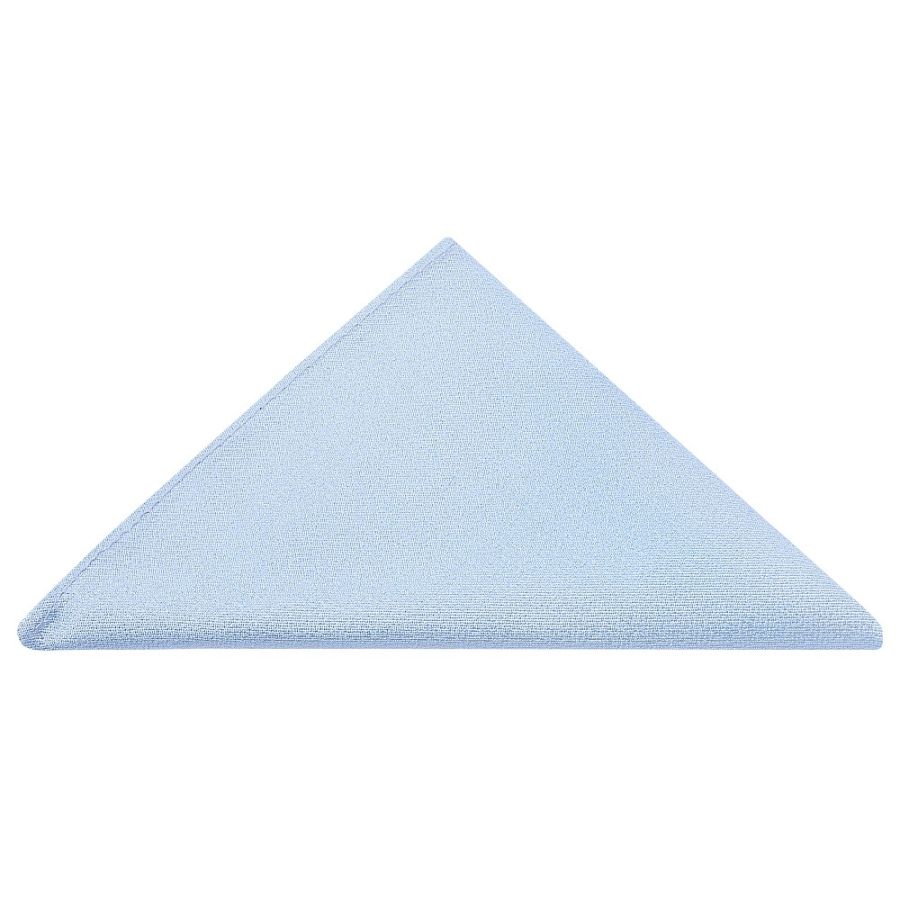 Plain Light Blue Silk Pocket Square