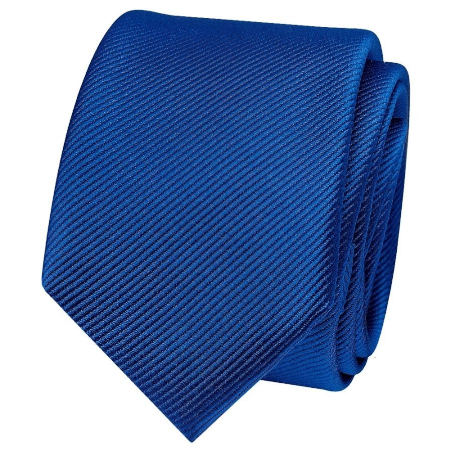 Royal Blue Silk Twill Skinny Mens Tie
