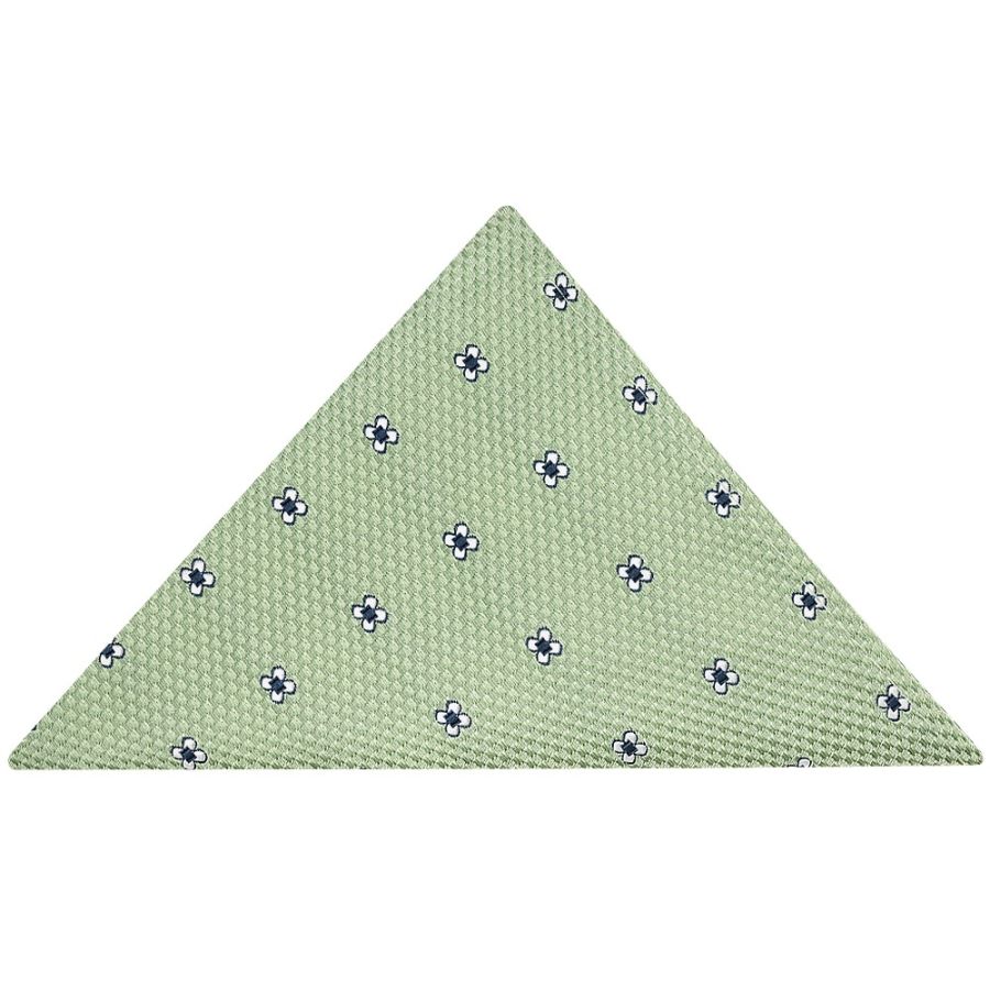 Green Petal Pocket Square