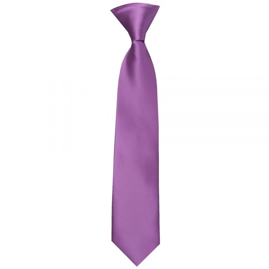 Pre Tied Cadburys Purple Satin Boys Tie and Pocket Square Set Age 4-7