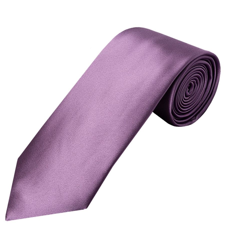 Plain Light Mauve Satin Classic Men's Tie