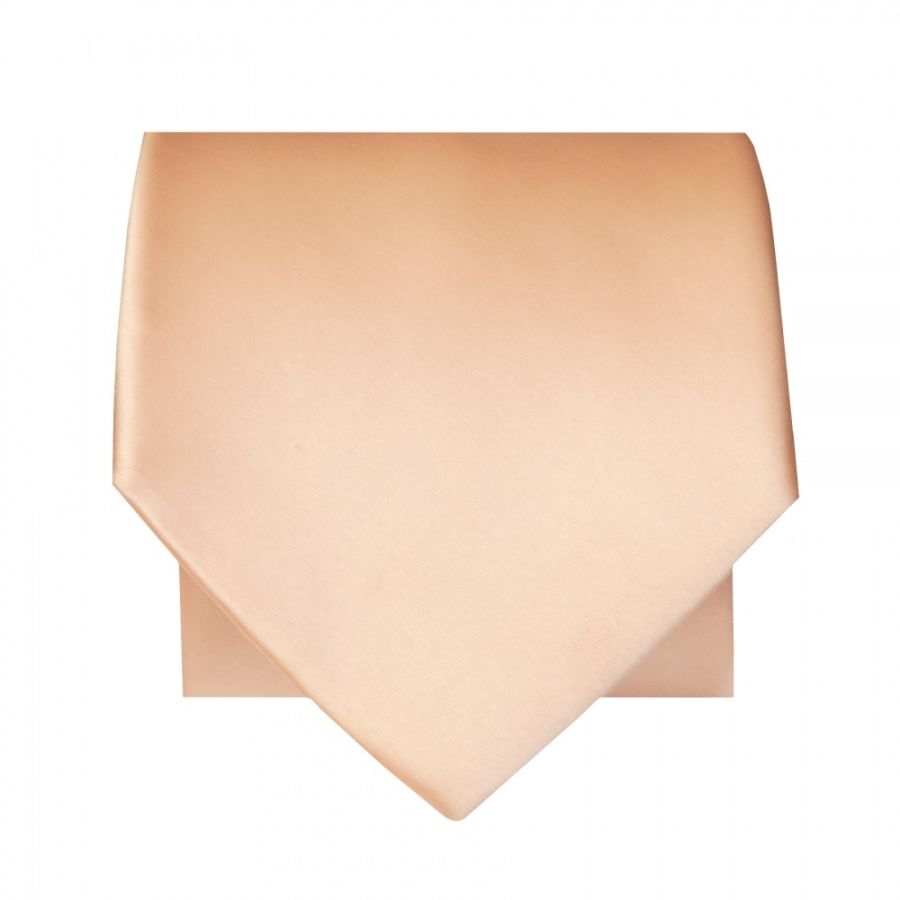 Plain Light Peach Satin Classic Men's Tie