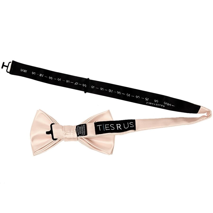 Plain Blush Handmade Mens Bow Tie
