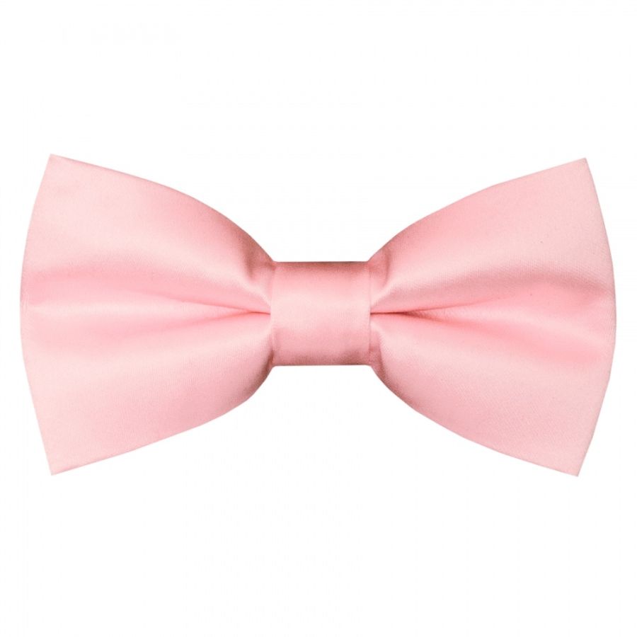 Pre Tied Blush Pink Satin Boys Bow Tie Age 4-7