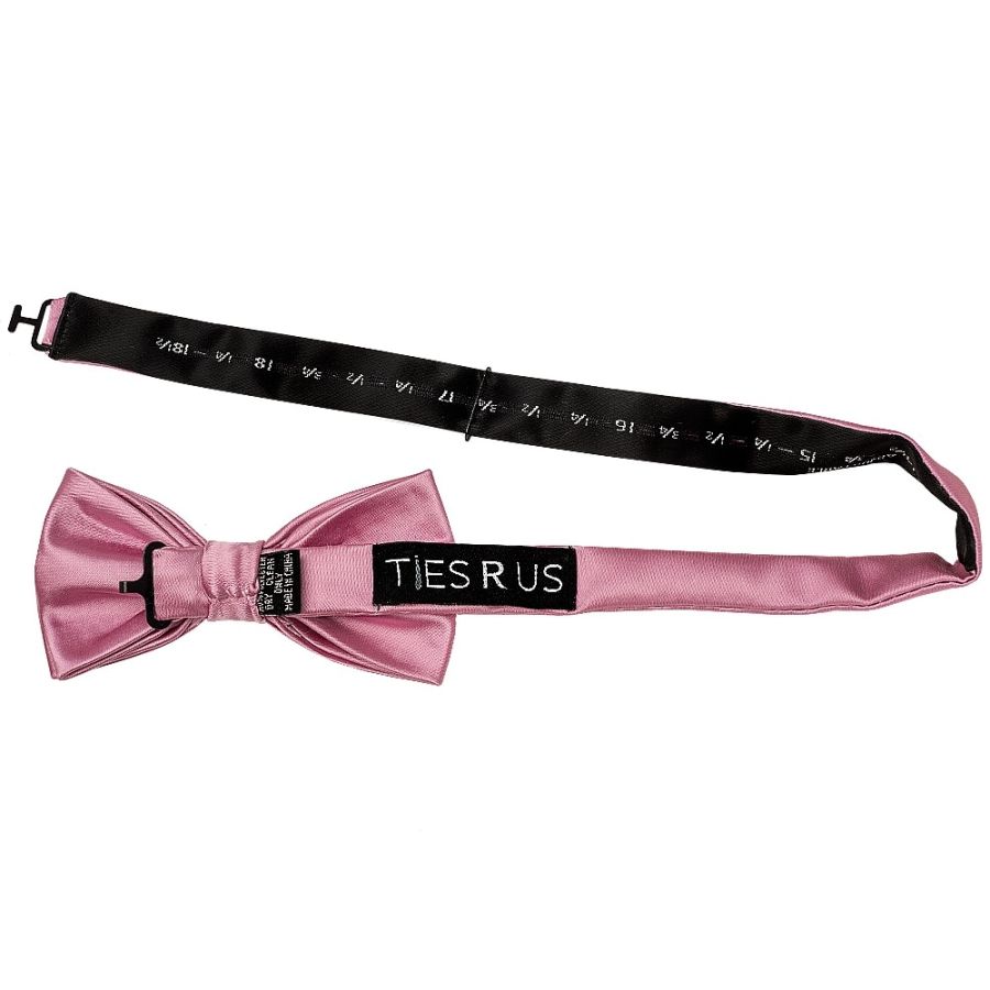 Plain Dusty Pink Hand Made Mens Bow Tie