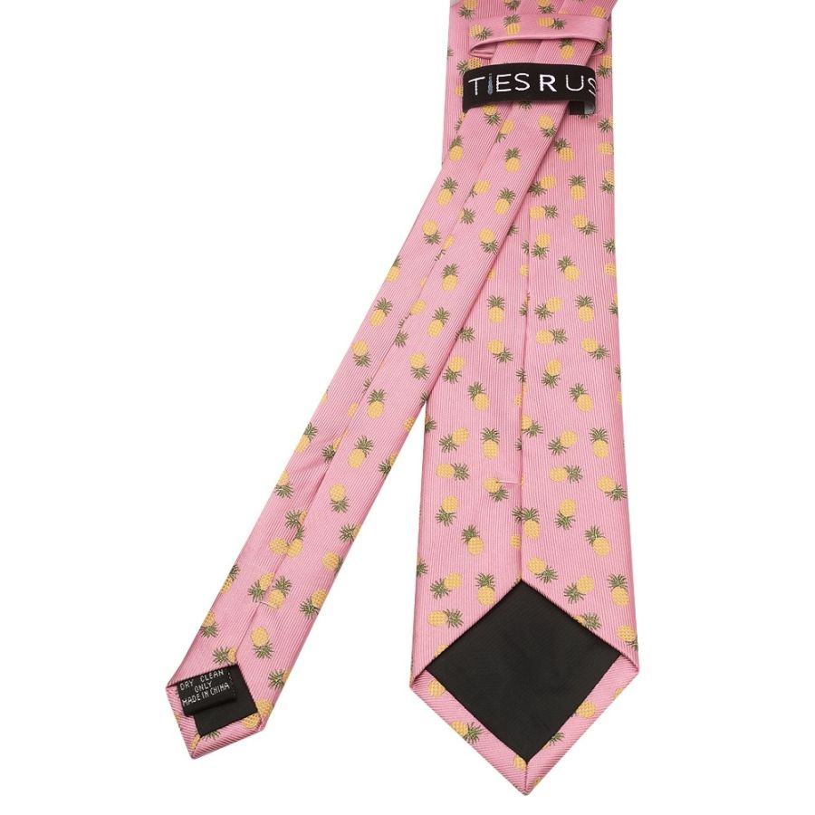 Slim Pink Pineapple Men's Tie