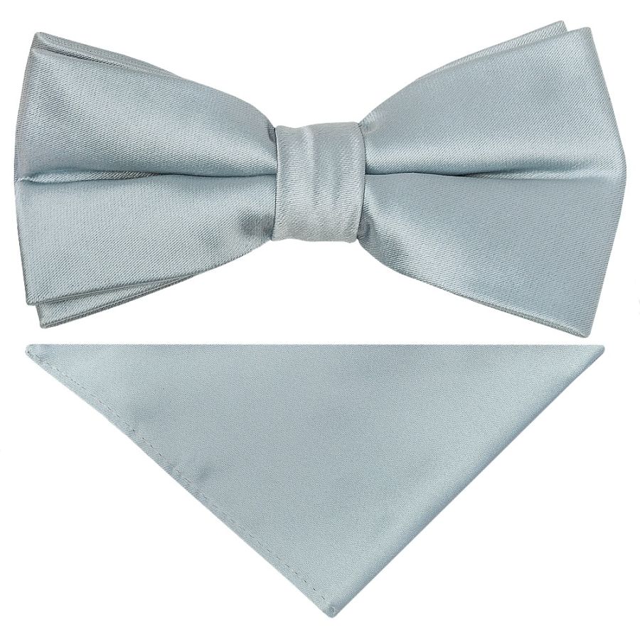 Pre Tied Duck Egg Boys Bow Tie and Pocket Square Set Age 4-7