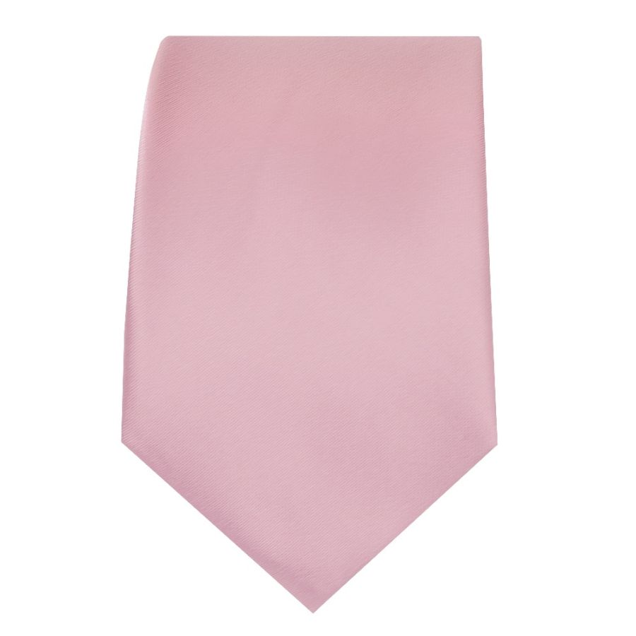 Plain Light Dusty Pink Satin Skinny Boys Tie