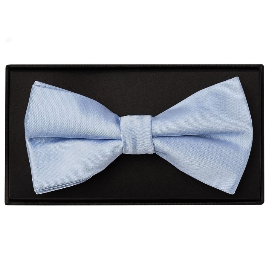 Plain Dusty Blue Handmade Mens Bow Tie