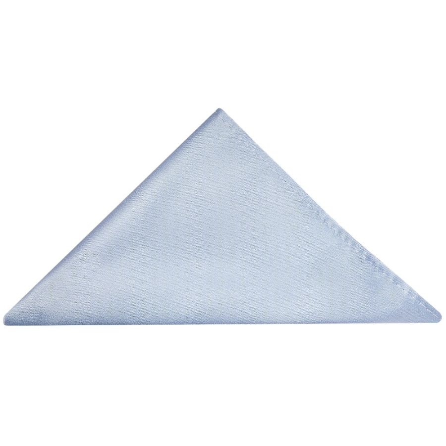 Plain Dusty Blue Satin Pocket Square