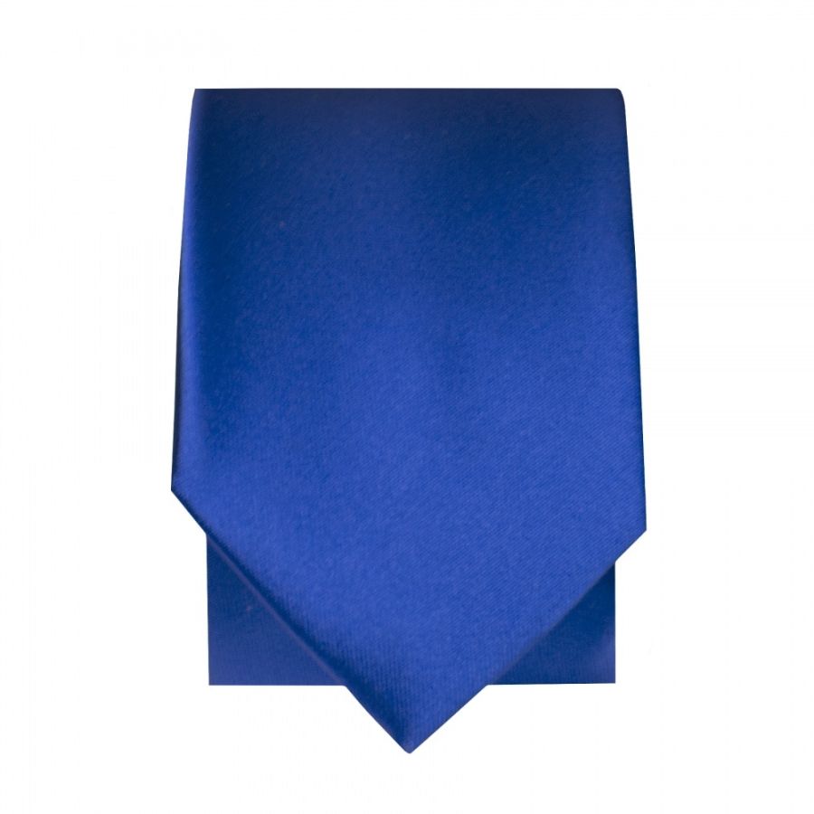 Plain Royal Blue Satin Skinny Boys Tie