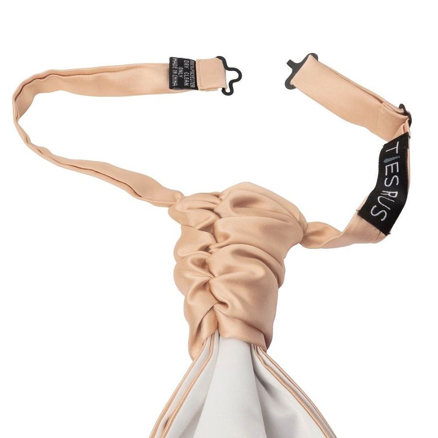 Plain Nude Satin Men's Cravat Tie