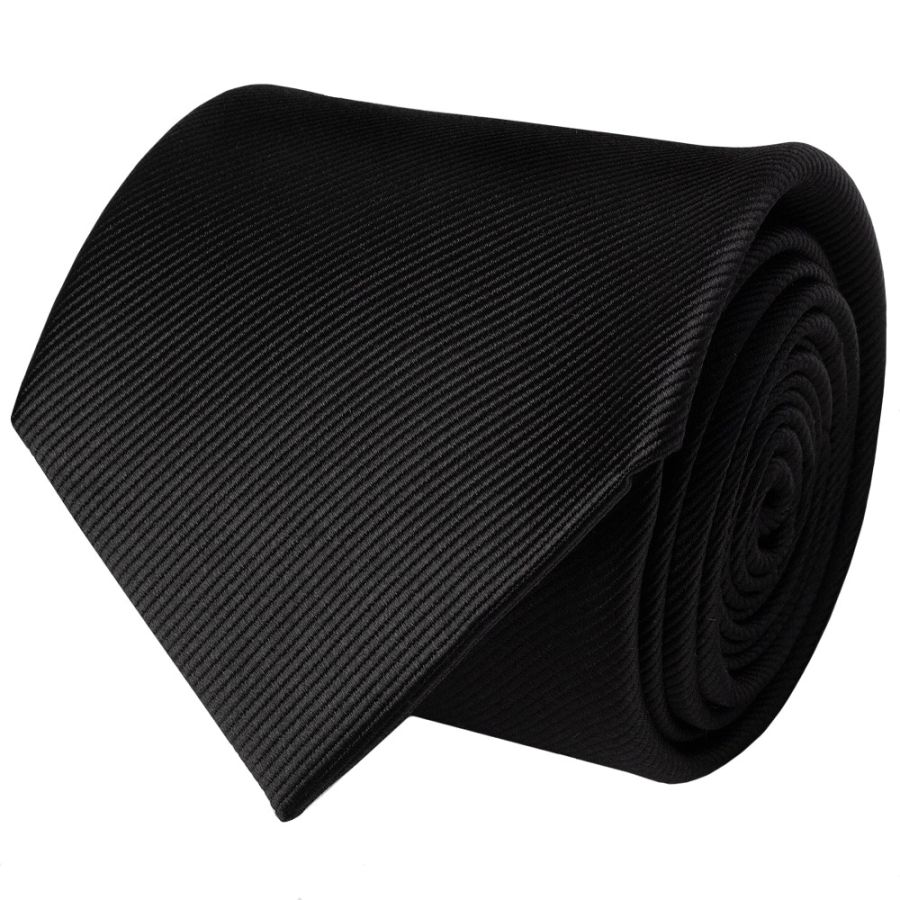 Black Silk Twill Silk Classic Men's Tie