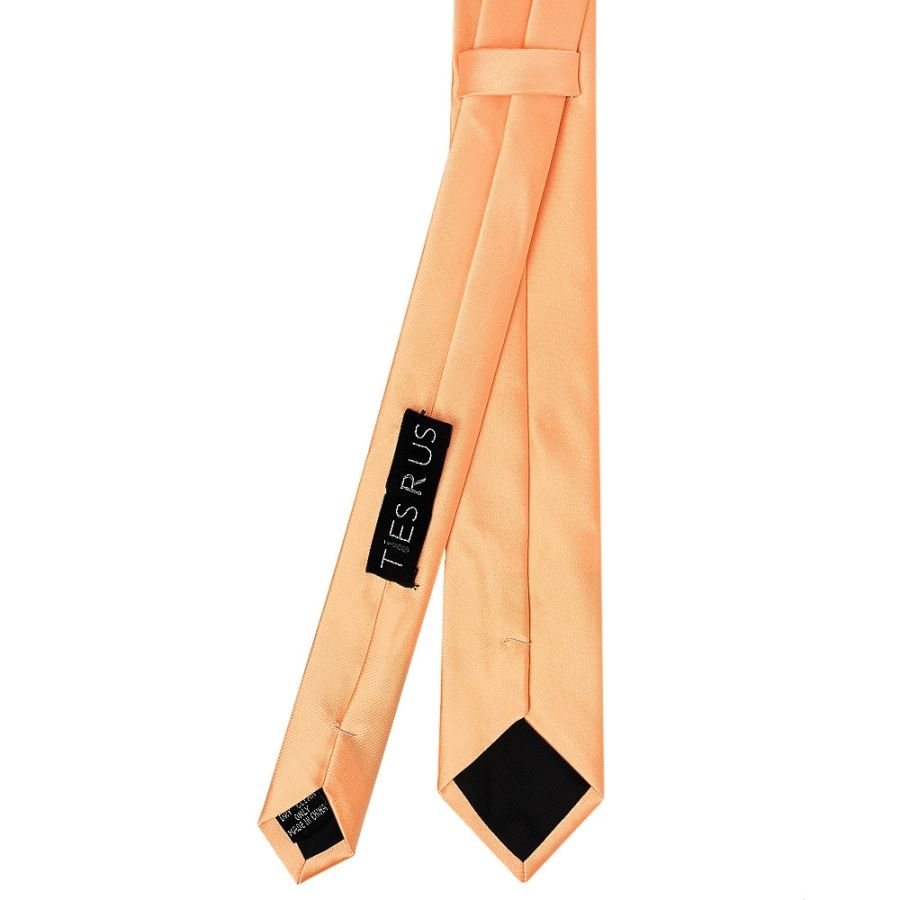 Plain Peach Satin Boys Tie