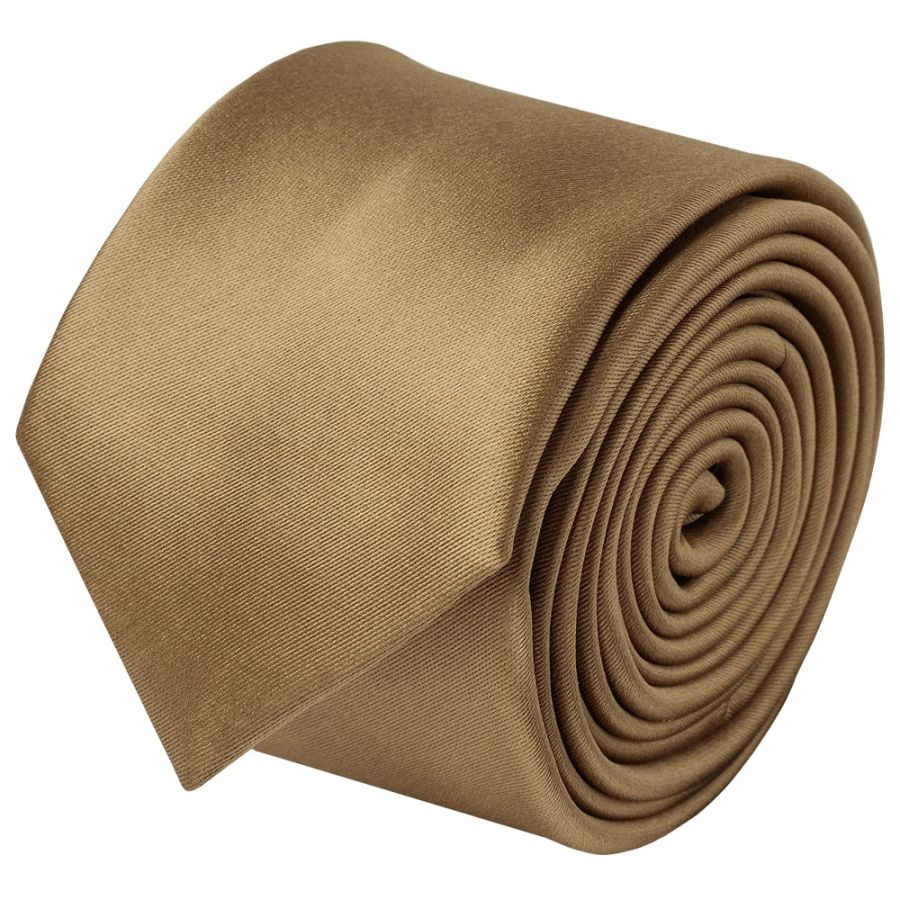 Iced Coffee Satin Skinny Men's Tie