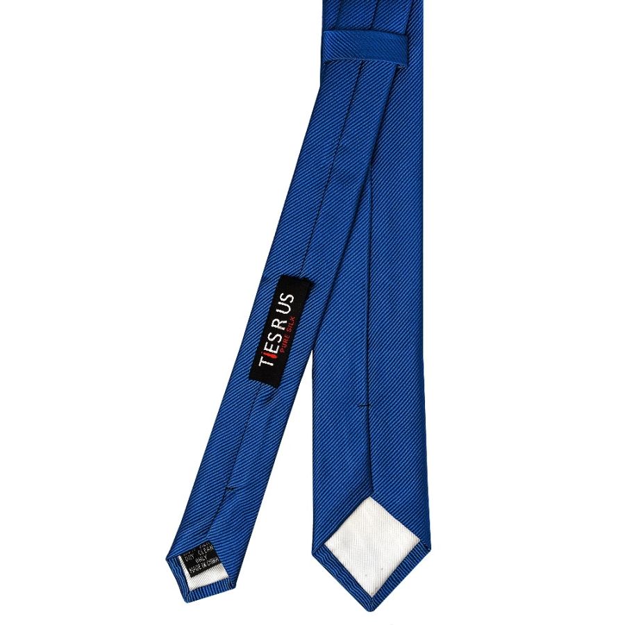Royal Blue Silk Twill Skinny Mens Tie