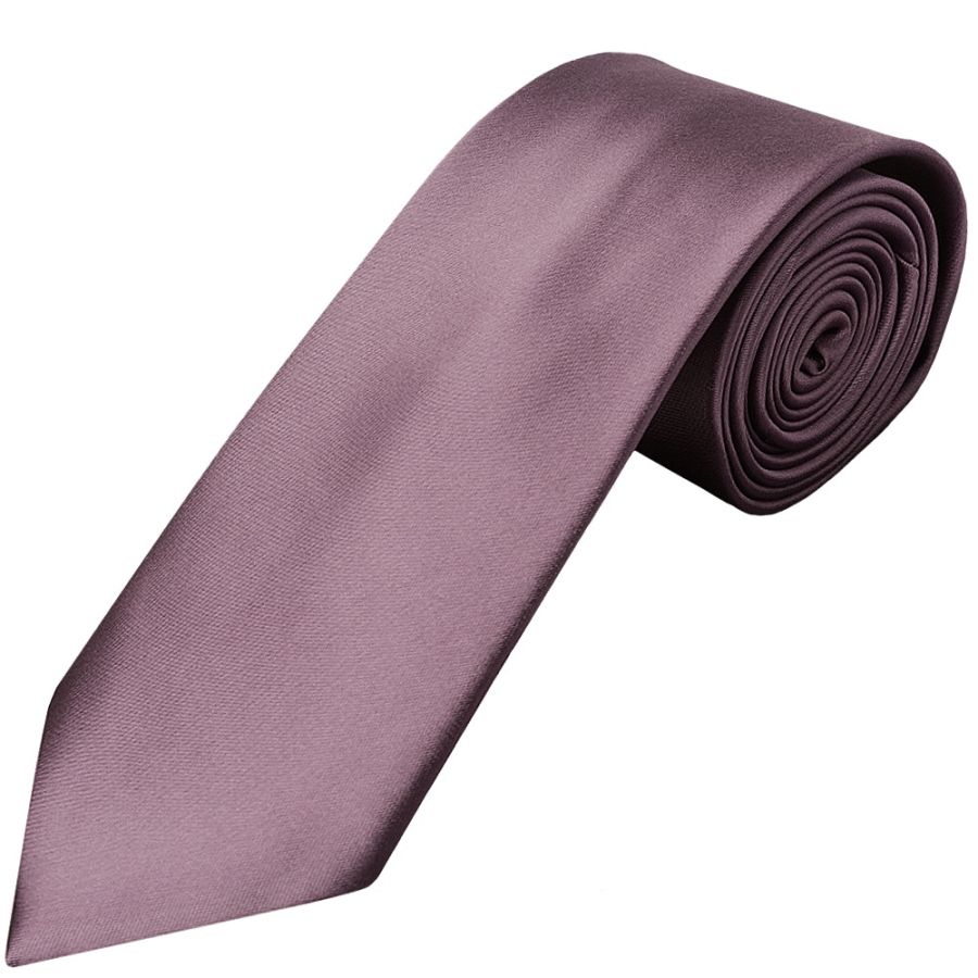 Plain Mauve Satin Classic Men's Tie