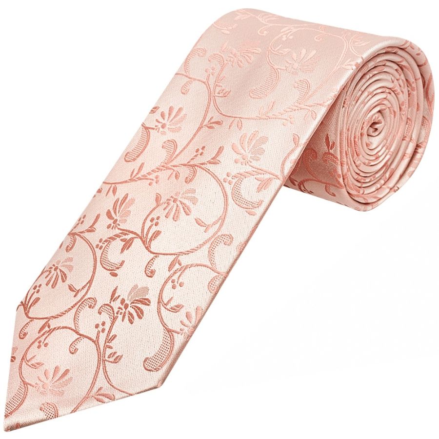 Rose Quartz Floral Classic Men's Tie