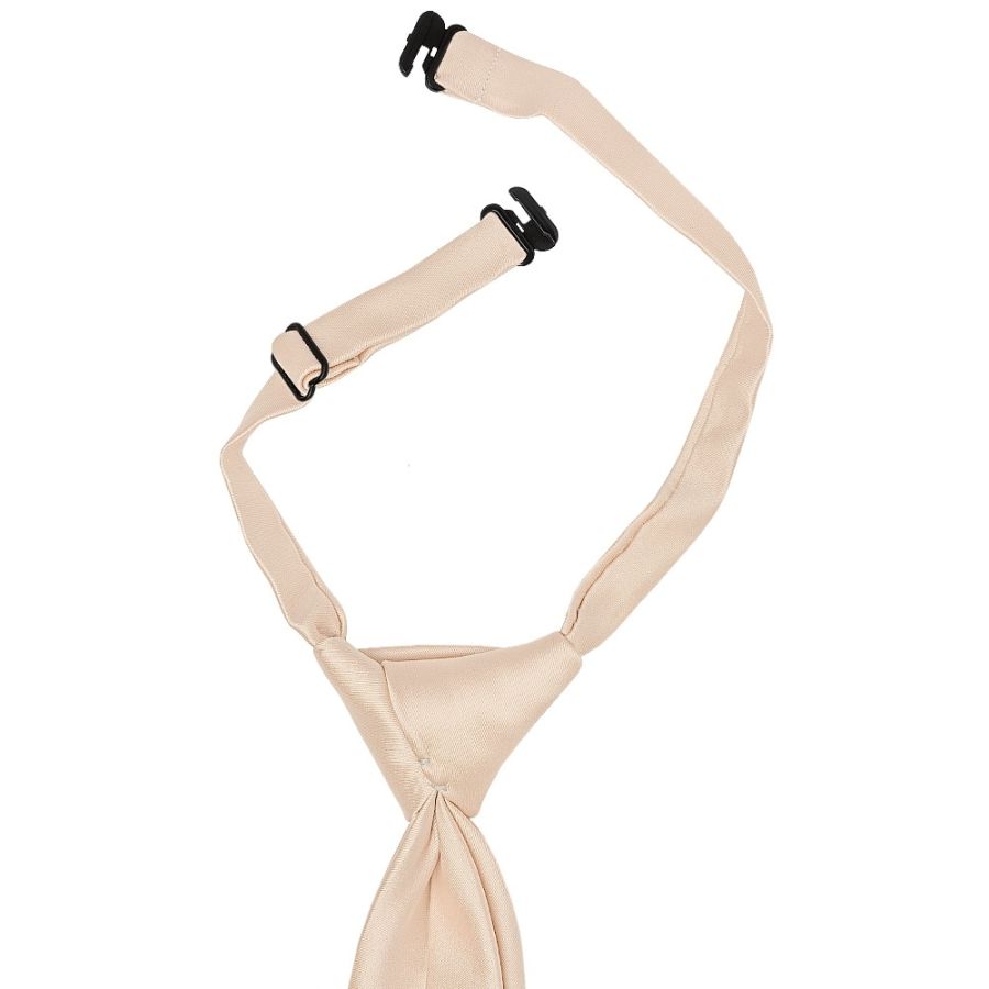 Pre Tied Nude Satin Boys Tie Age 4-7