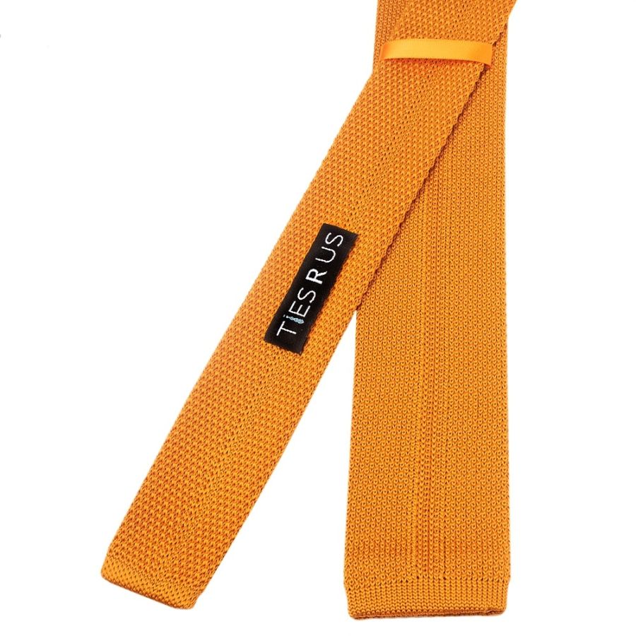 Rust Knitted Skinny Men's Tie