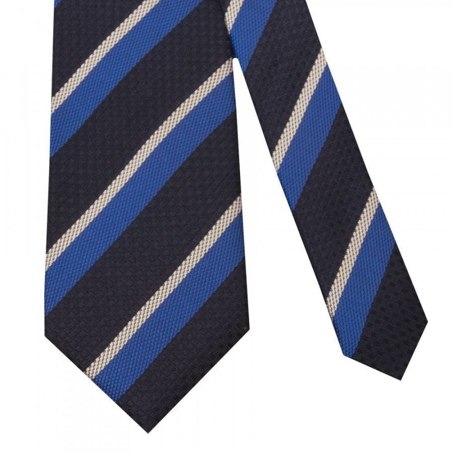 Navy with Royal Blue Stripe Classic Men's Tie