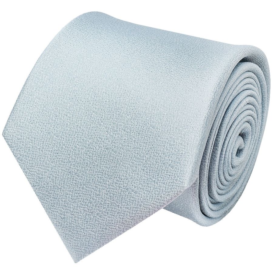 Plain Steel Blue Silk Classic Men's Tie