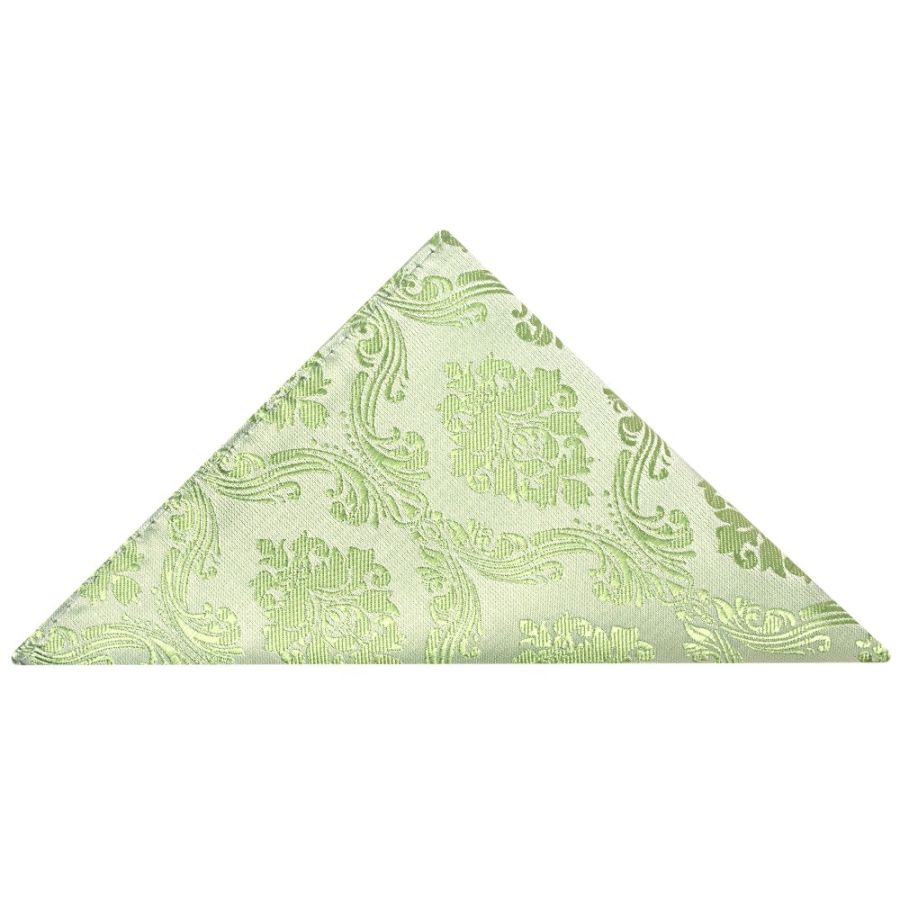 Sage Green Paisley Classic Men's Tie and Pocket Square Set