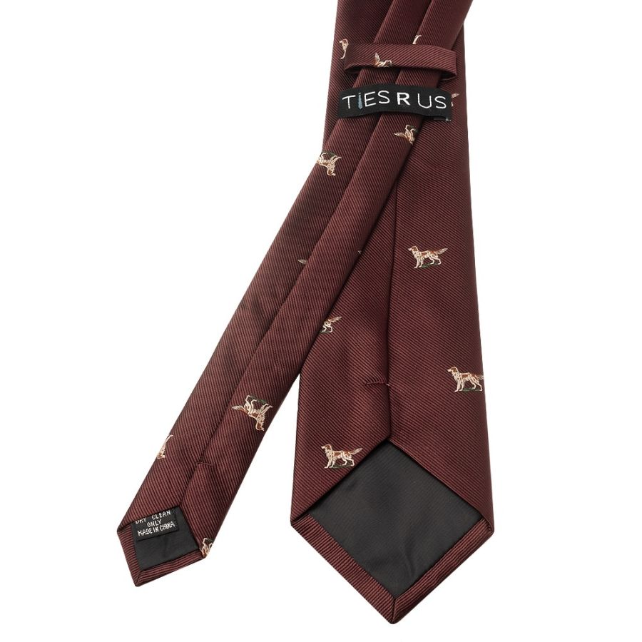 Burgundy Dog Head Classic Men's Tie