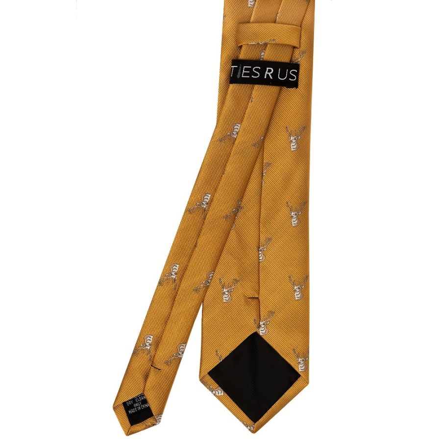 Gold Deer Head Classic Men's Tie