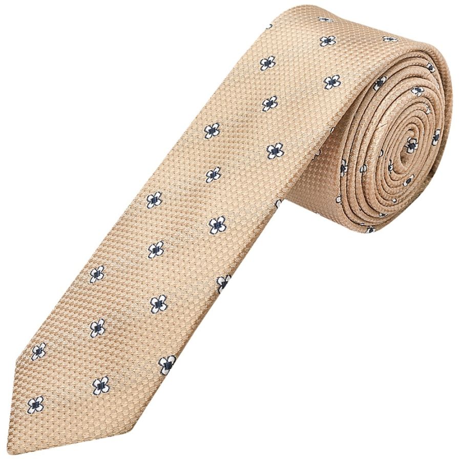 Gold Petal Skinny Men's Tie