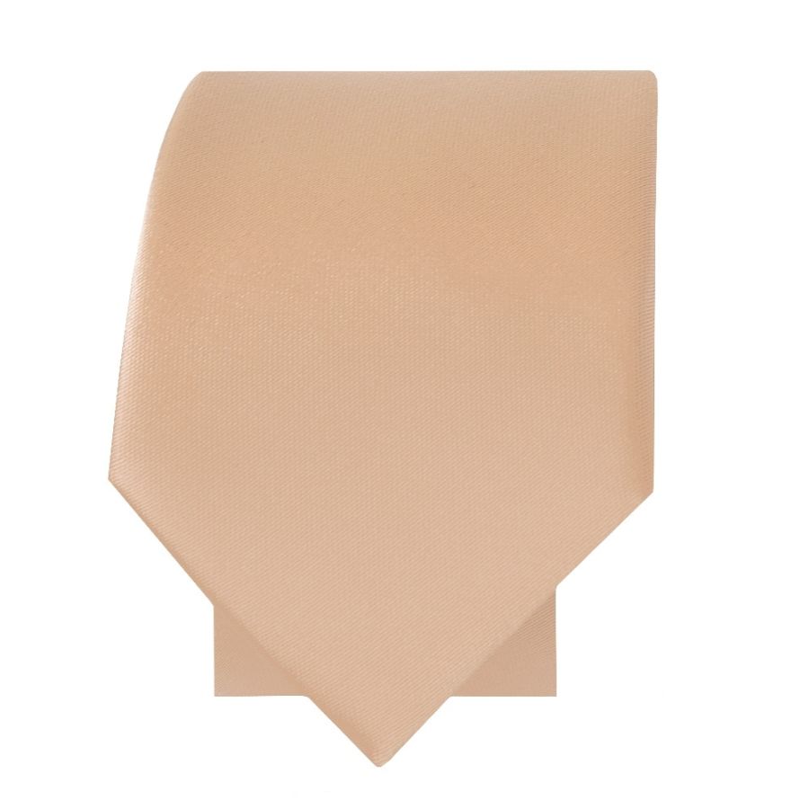 Plain Nude Satin Boys Tie