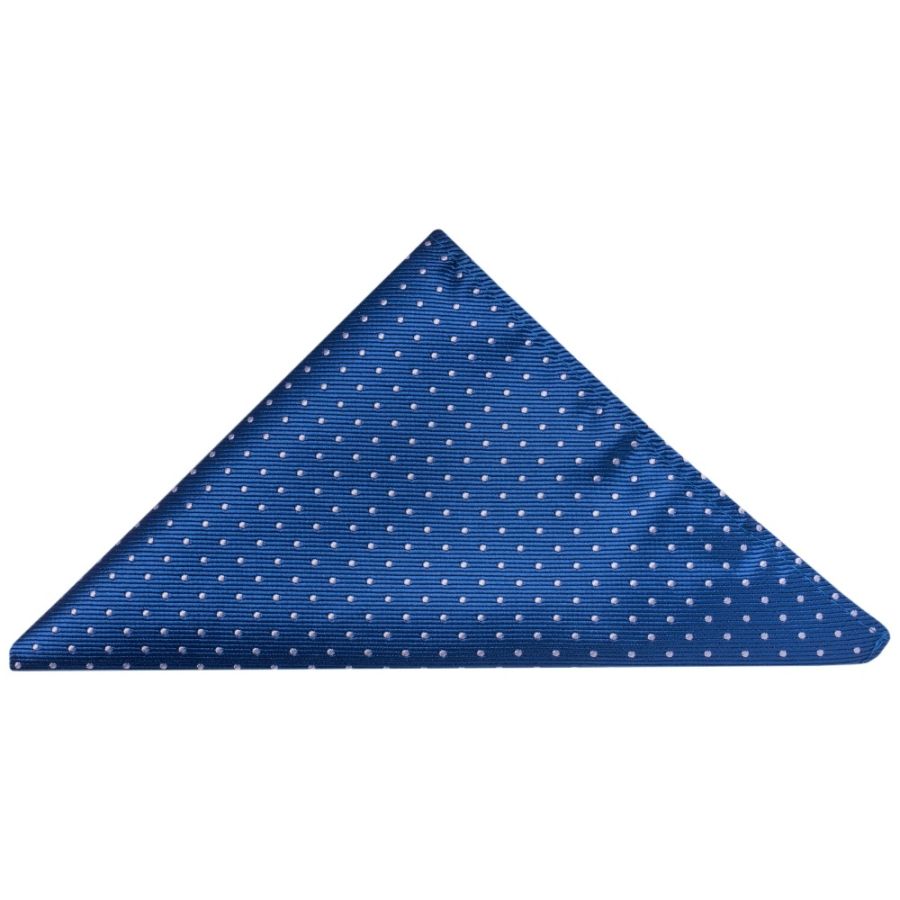 END OF SEASON Blue and White polka dot Pocket Square